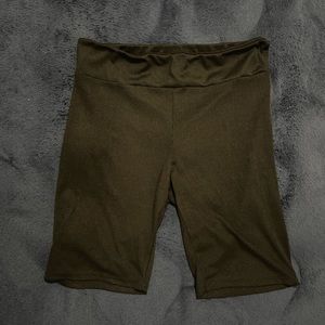 Black Ribbed Bike Shorts